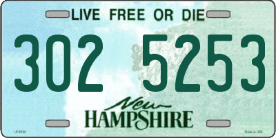 NH license plate 3025253