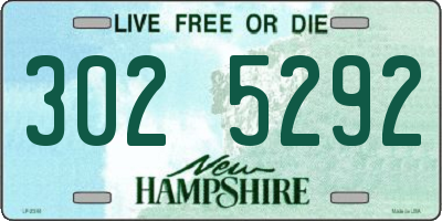NH license plate 3025292