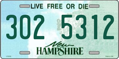 NH license plate 3025312