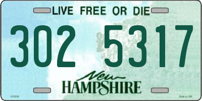NH license plate 3025317