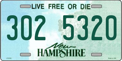 NH license plate 3025320