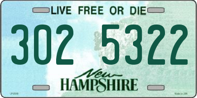 NH license plate 3025322