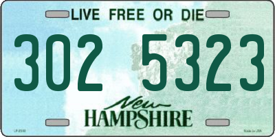 NH license plate 3025323