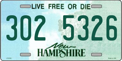 NH license plate 3025326
