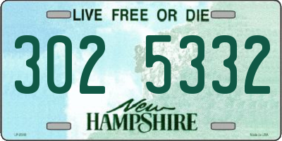 NH license plate 3025332