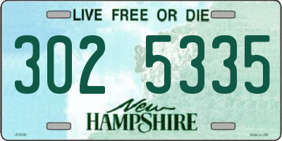 NH license plate 3025335
