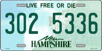 NH license plate 3025336