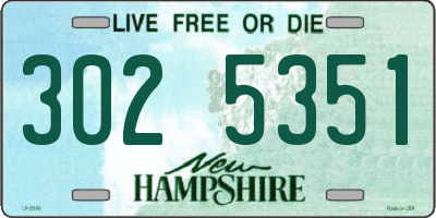 NH license plate 3025351