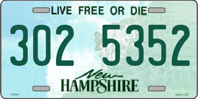 NH license plate 3025352