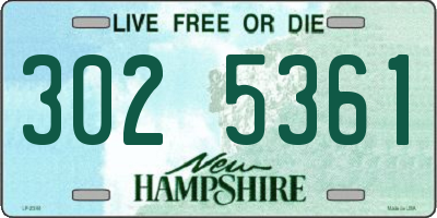 NH license plate 3025361
