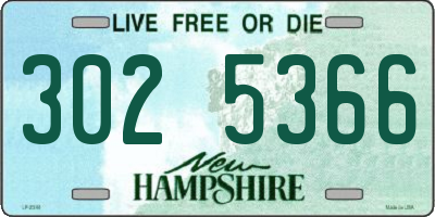 NH license plate 3025366