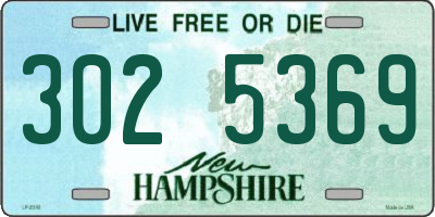 NH license plate 3025369