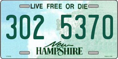 NH license plate 3025370