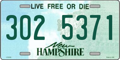 NH license plate 3025371