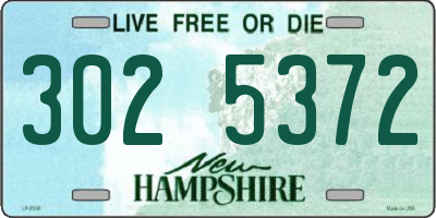 NH license plate 3025372