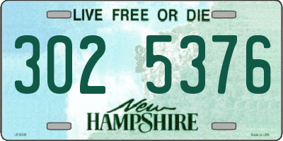 NH license plate 3025376