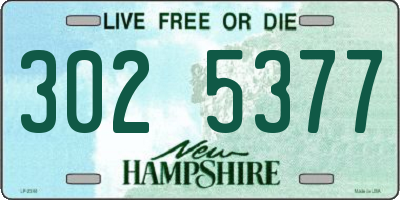 NH license plate 3025377