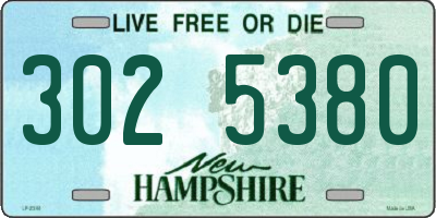 NH license plate 3025380