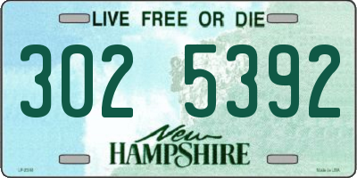 NH license plate 3025392