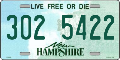 NH license plate 3025422