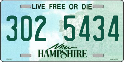 NH license plate 3025434