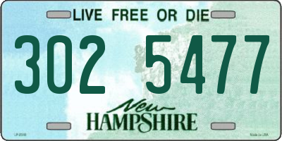 NH license plate 3025477