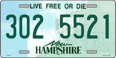 NH license plate 3025521