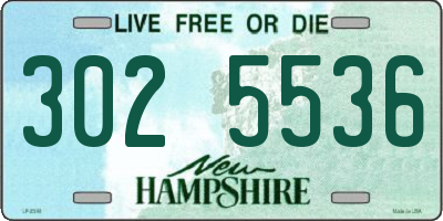 NH license plate 3025536