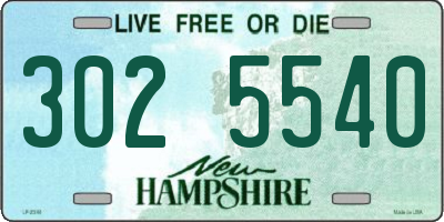 NH license plate 3025540
