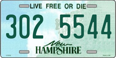 NH license plate 3025544