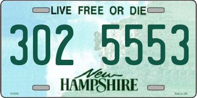 NH license plate 3025553