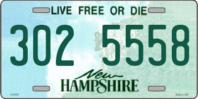 NH license plate 3025558