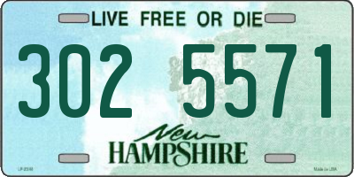 NH license plate 3025571