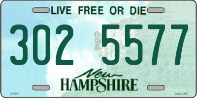 NH license plate 3025577