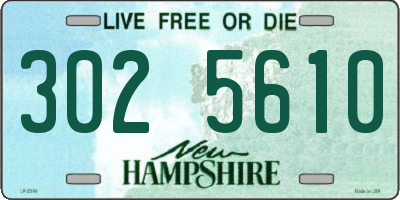 NH license plate 3025610
