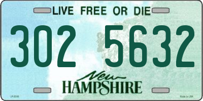 NH license plate 3025632