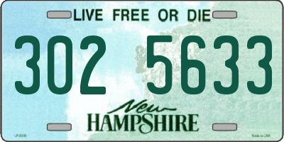 NH license plate 3025633