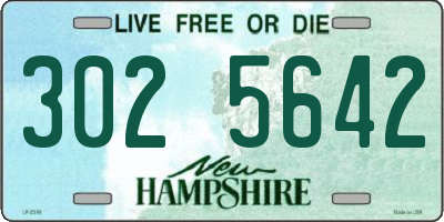 NH license plate 3025642