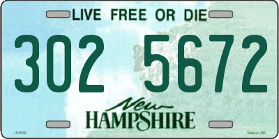 NH license plate 3025672