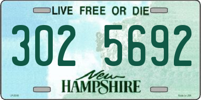 NH license plate 3025692
