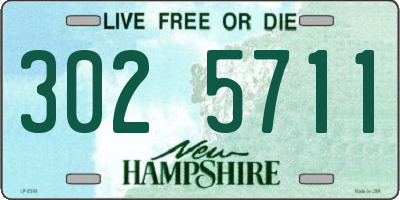NH license plate 3025711