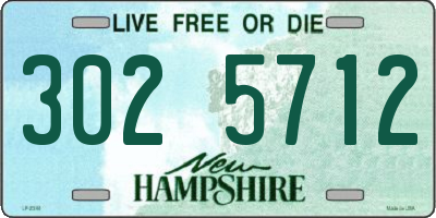 NH license plate 3025712