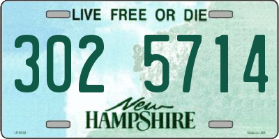 NH license plate 3025714