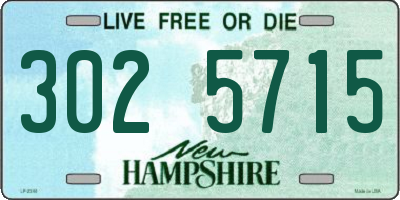 NH license plate 3025715