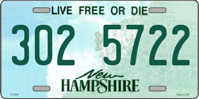 NH license plate 3025722