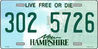NH license plate 3025726