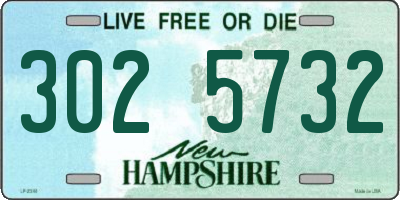 NH license plate 3025732