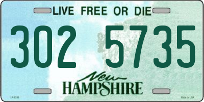 NH license plate 3025735