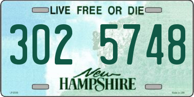 NH license plate 3025748