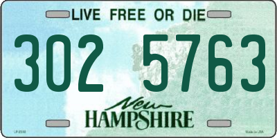 NH license plate 3025763
